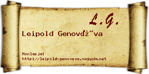 Leipold Genovéva névjegykártya